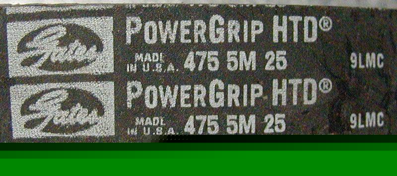 Gates powergrip htd belt 475-5M-25 9293-0567