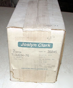 New joslyn clark size 4 motor starter T13U03476 in box