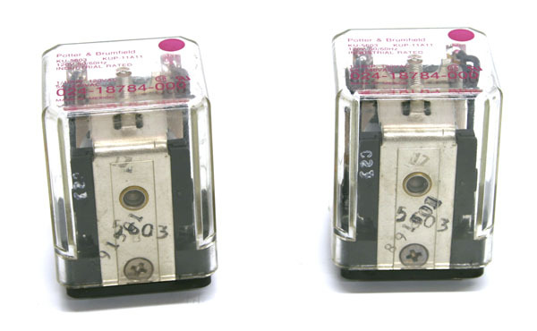 Pair of potter & brumfield kup-11A11 120V cube relay
