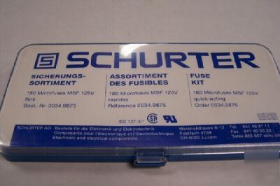 Schurter fuse kit 180 micro fuses 125V msf subminiature