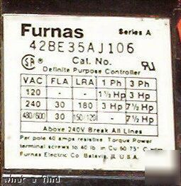 New furnas 42BE35AJ106 contactor controller 24 v coil 