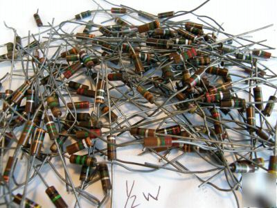 Resistors 1/2 watt vintage assortment of 150+ 