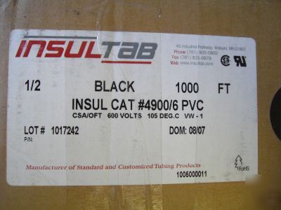 1000' insultab insulcat 4900/6 pvc protective tubing