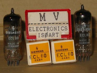 2 tubes ECL80 6AB8 siemens - valvole rÃ¶hren lampes