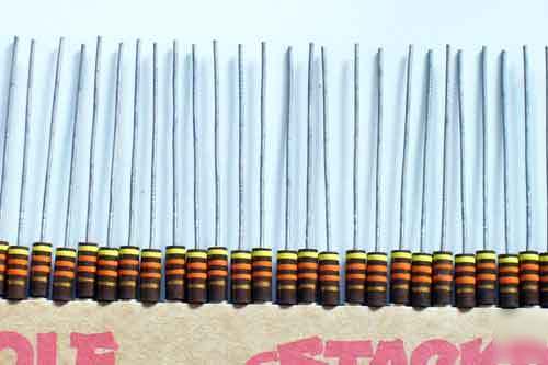 50) 43K ohm 1/2W carbon composition resistors 5%