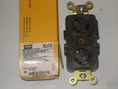 New hubbell HBL4700 L5-15R 15A 125V duplex receptacle