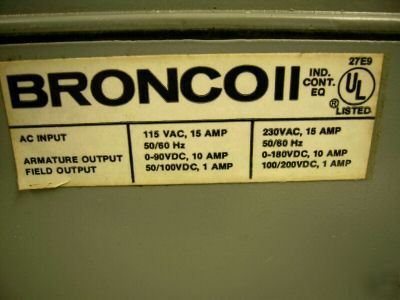 Seco bronco ii 15 amp dc drive control