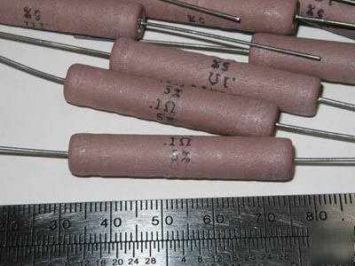 0.1 ohms 5% @ 10W silicone power resistors (25 pcs)