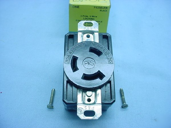 10 leviton L12-30 locking receptacles 30A 480V 71230-fr