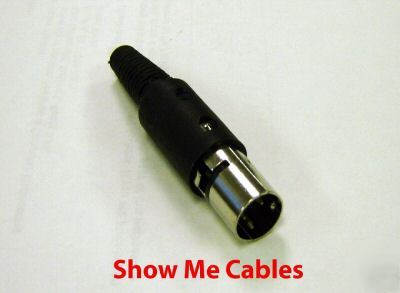 3 pin din plug plastic handle color male solder connect