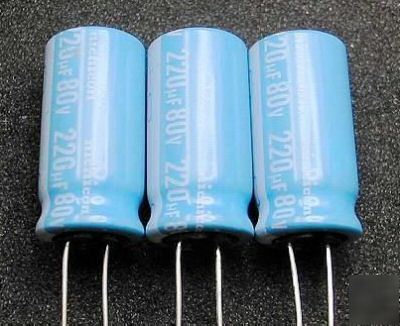 10 x nichicon muse bt 220UF 80V nos 