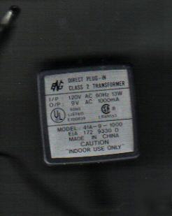 Bng 9 volt class 2 transformer model 41A-9-1000