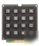 Data keypad 4X4 black + black keys 4 * 4 switch key x