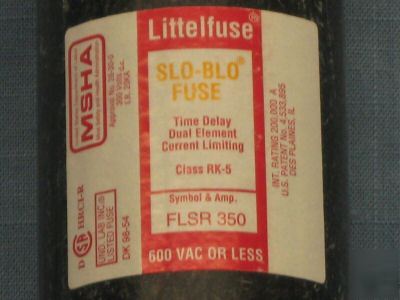 Littelfuse class rk-5 350 amp 600 v flsr 350