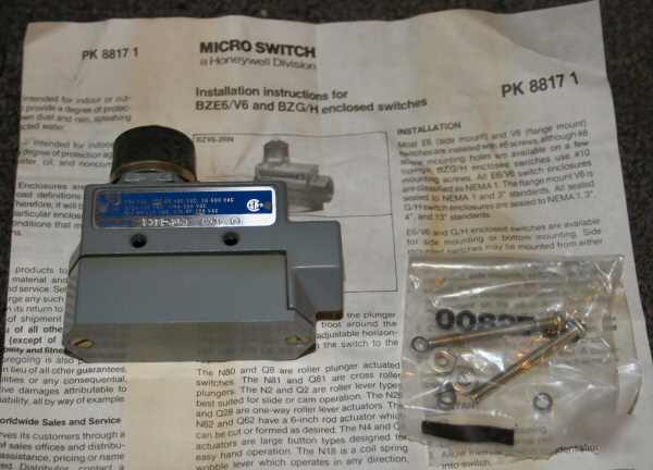 Microswitch - limit switch 600VAC 250VDC BZE6-2RN 