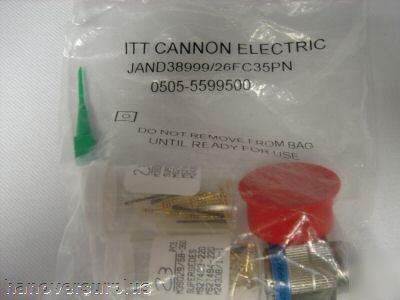 New D38999/26FC35PN lot of 3 cannon/aero straight plug- -