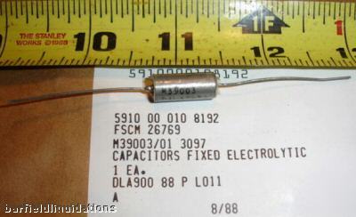New lot 200 fixed ele capacitors p/n: M39003/01 3097J