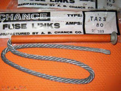 New lot 3 chance fuse links type TA23 80 amps nip