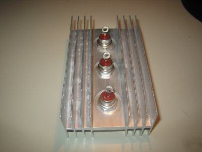 Three 40 amps blocking diode w/ heavy duty heat sink