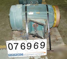 Used: reliance tefc motor, 75 hp, 3/60/460 volt, 1790 r