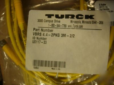  lot of 7 turck cables vbrs 4.4-2PKG 3M -2/2
