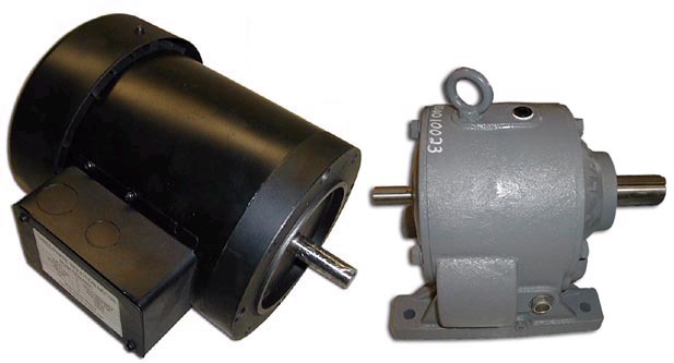 2 hp motor and helical gear reducer 25 to 1 size 35