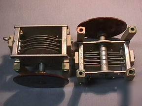 2 vintage variable capacitors 4 rotors 2