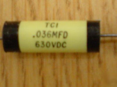 20PC 630V .036UF tci axial mylar film capacitor