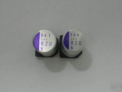 4 sanyo svp 6.3V 820UF os-con smd aluminum solid caps