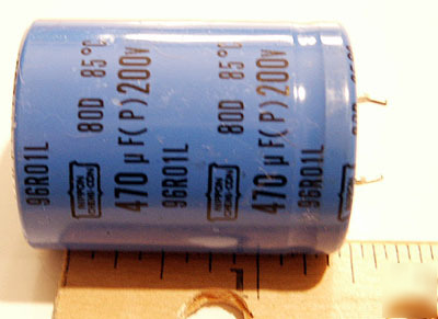 Radial electrolytic snap-in capacitors ~ 470UF 200V (5)