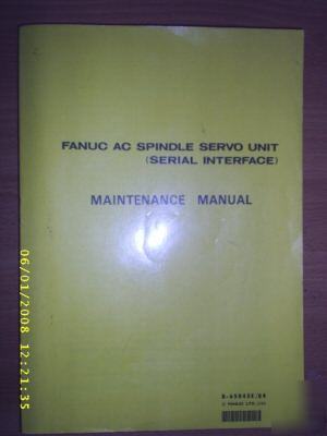 Fanuc cnc manual ac spindle servo maintenance