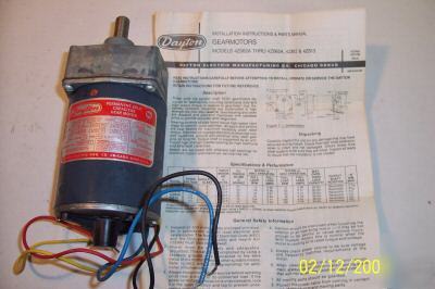 1 dayton MZ065A permanet-split capacitor gear motor