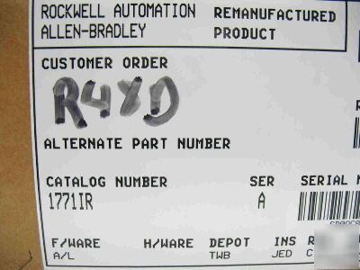 Allen bradley 1771-ir ser. a plc-5 3-wire rtd input mod