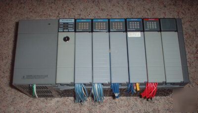 Allen bradley slc 5/03 modules + 7 slot rack complete