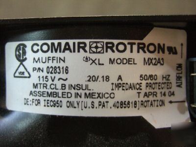 New comair rotron muffin xl dc fan MX2A3 - 