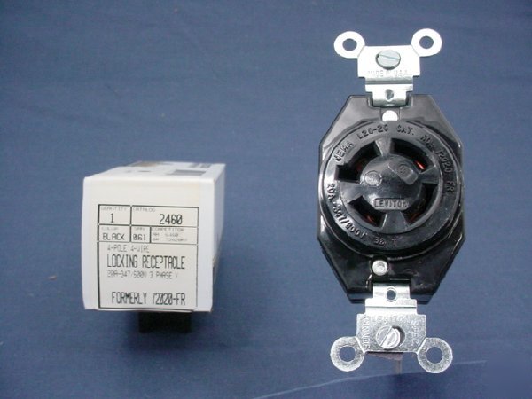 Leviton L20-20 locking receptacle outlet 20A 600V 3Ã¸y