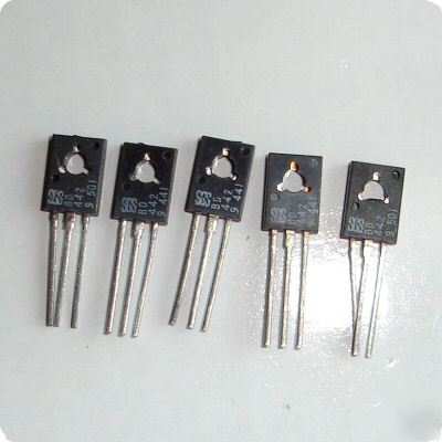 5 x BD442 silicon medium power pnp 80V / 4A transistors