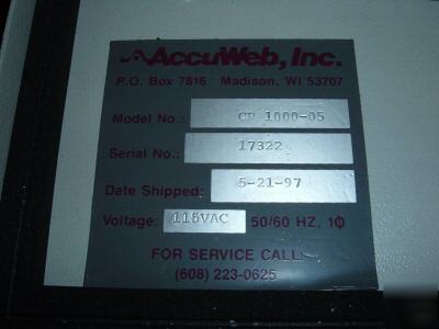 Accuweb micro-1000 micro 1000 web guide controller plc