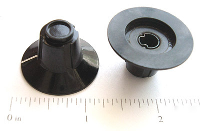 Black instrument pointer knobs dials 1/4