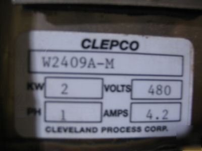 Clepco smart heater 2KW/480V W2409A-m n.o.s. 2 each