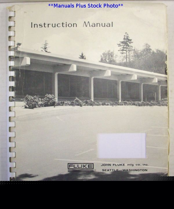 Fluke 9000A-Z80 operating manual - $5 shipping 