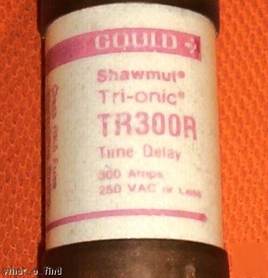 Gould shawmut tr-300-r tri-onic fuse TR300R used lnc