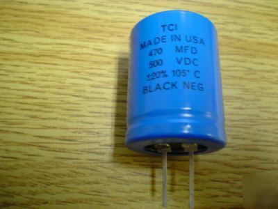 New 10 tci 500V 470UF 105C snap-in capacitors 