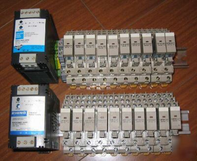 Rhino PSP24-060S & 10 24VDC omron G2R-2-s relays & rack