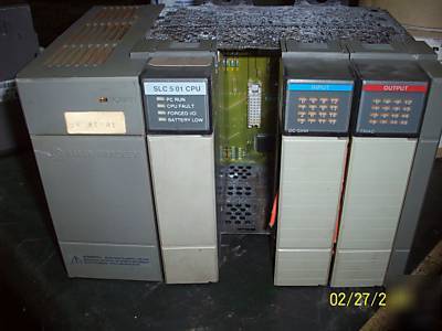 Allen bradley 1746-A4 ser b rack with modules
