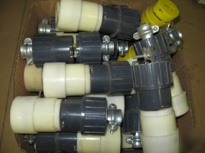 Lot of 20 amp, 125/250 plugs & connector bodies-nos