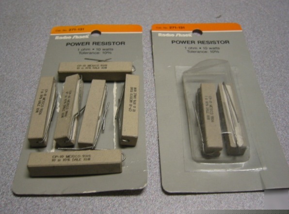 Radio shack/power resistor/1 ohm-10 watts/lot of (8)