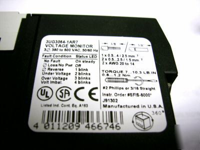 Siemens voltage monitor/ voltage & phase sensing relay