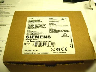 Siemens voltage monitor/ voltage & phase sensing relay