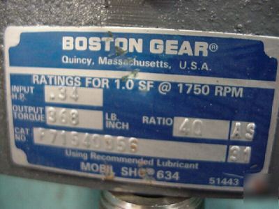 New boston gear 715 speed reducer gearbox 40:1 ratio